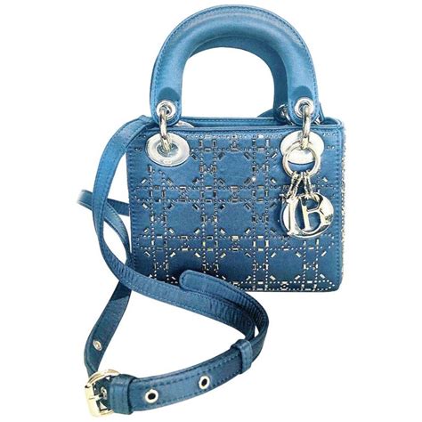 lady dior blue satin|small Lady Dior bag price.